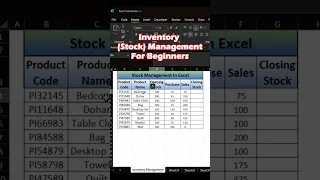 Manage Inventory in Excel Stock Management In Excel