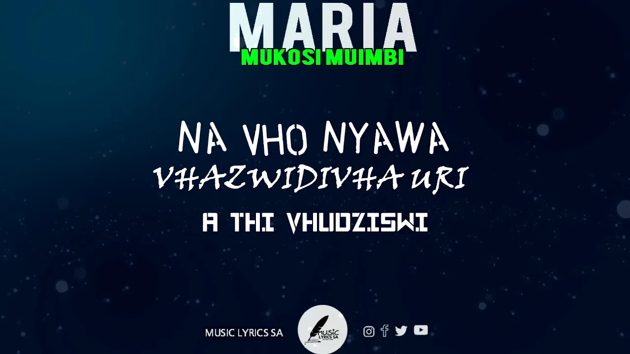 MUKOSI MUIMBI - MARIA ( OFFICIAL LYRICS )