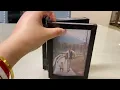 Picture Frame 4x6 Black Tabletop Story Telling Hinged Photo Frame