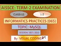 L-2 DATABASE QUERY USING SQL CLASS-12 INFORMATICS PRACTICES 065
