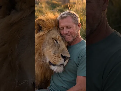 AI Story: Lion Steals the Golf Cart Seat, Then Hugs His Keeper