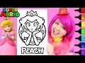 Coloring Princess Peach Super Mario Coloring Page Prismacolor Markers KiMMi THE CLOWN
