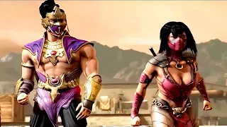 rain betrays mileena scene mortal kombat 10