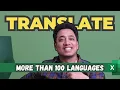 Translate More than 100 Languages Excel s Translate Function