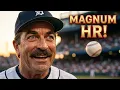 Tom Selleck Magnum P I Hits Home Run At Old Detroit Tigers Stadium During BP May 25 1986