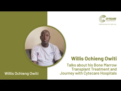 cancer treatment patient Mr Willis Ochieng Owiti at Cytecare Cancer Hospital Banglore