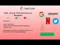 1832 Check if the Sentence Is Pangram Leetcode Easy Solution