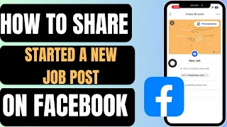 How To Share Started New Job Post On Facebook 