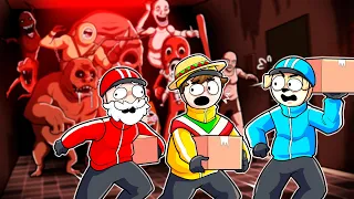Mis AMIGOS y YO somos REPARTIDORES de COMIDA... 🍕📦🛵 SILVIOGAMER en NIGHT SHIPPERS