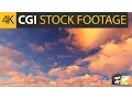 CGI 4k Free Stock Footage Dusk Sunset Clouds - Time Lapse Seamless Loop