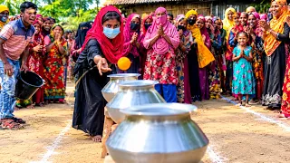 She Tried the Ultimate Village Pot Challenge! 😱🔥 | Can She Hit Every Pot?