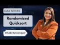 Lec 23 Randomized Quicksort Algorithm Divide and Conquer DAA