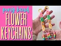 Pony Bead Flower Keychain