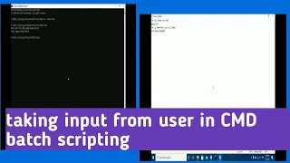 Learn Batch Scripting part3 taking input from user