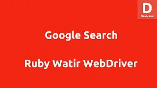 Google Search Using Watir WebDriver