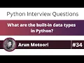 What are the built-in data types in Python Python Interview Question