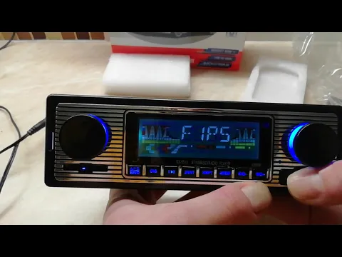 Download MP3 Retro Radio MP3 Player Stereo USB AUX 1DIN - unboxing