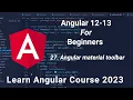 Class 24 Angular material toolbar Angular Tutorial For Beginners in Hindi 2023
