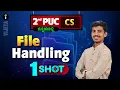 File Handling in Python - 02 One Shot Karnataka PU 2 Computer science Class 12th In Kannada