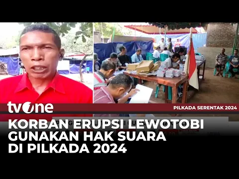 Pengungsi Gunung Lewotobi Antusias Berikan Hak Suara di TPS