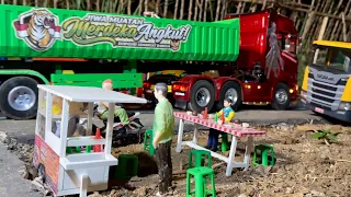 Ngangkut Muatan Rumah Makan | RC Truck Tamiya Man & Kabolite Scania