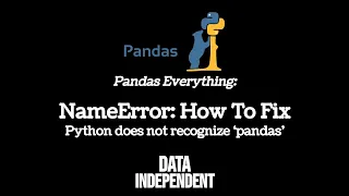 NameError Pandas How To Fix