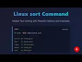 Sort Command in Linux Master Text Sorting in Minutes