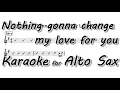 Download Lagu Nothing's gonna change my love for you (George Benson)  - Karaoke for Alto Sax
