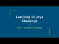 Day 3 Problem - Maximum Subarray Leetcode 30 Days Challenge Interview Question