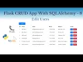 Flask CRUD Application With SQLAlchemy - Edit User
