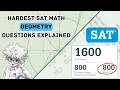 Hardeset SAT Math Geometry Problems Explained