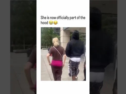 She is officially apart of the hood now😭😂 #shorts #funny