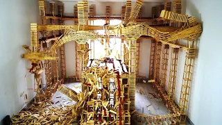 Domino Kapla Bridge Mess destruction