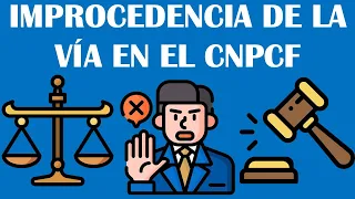 IMPROCEDENCIA DE LA VÍA | CÓDIGO NACIONAL DE PROCEDIMIENTOS CIVILES Y FAMILIARES