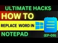 HOW TO REPLACE A WORD IN NOTEPAD Windows 11 Tutorial