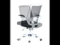 Chintaly Imports Black Adjustable Height Computer Chair with Padded Arms - The Classy Home