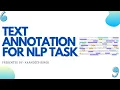 Text Annotation For NER Text Classification Sequence to Sequence Task NLP Data Science