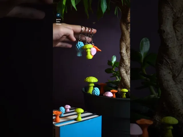 Mini mushroom bookmarks, keychains and decoration video thumbnail