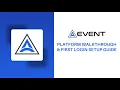 AEvent Tutorial Platform Walkthrough First Login Setup Guide
