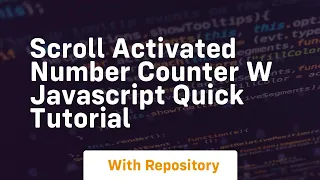 Scroll activated number counter w javascript quick tutorial