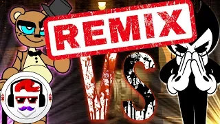 Download Five Nights at Freddy's VS Bendy and the Ink Machine [REMIX] | Freddy vs Bendy | Rockit Gaming MP3