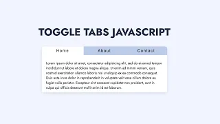 Build Tabs Using Javascript HTML CSS