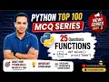 Python Top 100 MCQ Series Part 3 Functions in Python MCQ Quiz Test Your Coding Skills