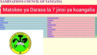Matokeo Ya Darasa La Saba 2025 PSLE 