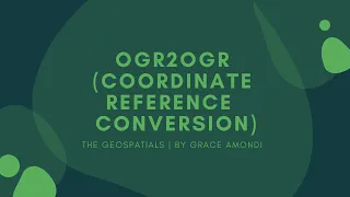 Spatial Reference Conversion using OGR2OGR Tutorials