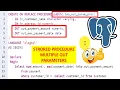 How To Create And Call A Stored Procedure With OUT Parameters In PostgreSQL