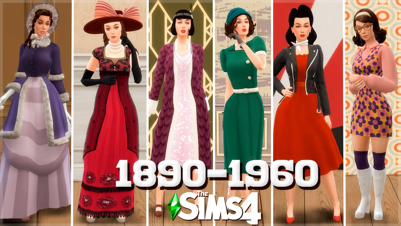 LA HISTORIA A TRAVÉS DE LOS SIMS 4 #LasDécadas 🕰️ (1890 a 1960)