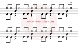 Download Drumless Score - Yellow - Coldplay - Drum Sheet MP3