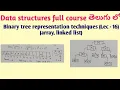 binary tree representation in memory array representation linked list representation binary tree