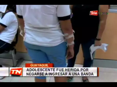 Adolescente fue herida por negarse a ingresar a una banda